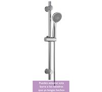 Kibath 470143 Kit Barra ARA, Flexo de Acero Inoxidable, Mango de Ducha y Soportes en ABS. con Acabados en Cromo Brillo, Recambios Originales