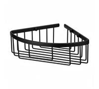 Kibath Cesta Portagel esquina ALDA acabado negro mate fabricado en latón