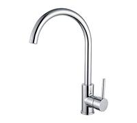 Kibath L412561 Grifo Monomando de Cocina Fregadero CRE de caño Alto. Está Fabricado en latón con Acabados en Cromo Brillo. La Altura Total es de 36,5 cm. Repuestos garantizados