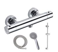 Kibath L432451 Grifo termostático para Ducha Par-Flexo,Maneral Y Barra, Cromo Brillo