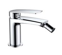 Kibath L495551 Grifo Monomando de Bidet tre diseño estilizado y Redondeado. Fabricado en latón y Acabado Cromo Brillo. Incluye herrajes, latiguillos y Cartucho. Repuestos garantizados