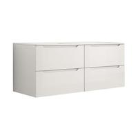 Kibath Mueble de Baño con Lavabo Victoria 120 cm 2 cajones suspendido Acabado Blanco Mate Fabricado en Madera