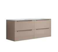 Kibath Mueble de Baño con Lavabo Victoria 120 cm 2 cajones suspendido Acabado Moka Mate Fabricado en Madera