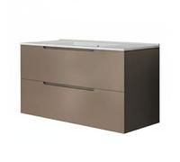 Kibath Mueble de baño con Lavabo Victoria 80x45 cm Acabado Moka Mate 2 cajones suspendido