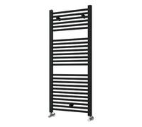 Kibath Toallero Radiador Secatoallas 120 cm x 50 cm circuito calefacción acabado negro mate fabricado en acero - No eléctrico
