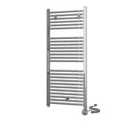 Kibath Toallero Secatoallas radiador electrico, tubos de acero con acabado acabado cromo brillo 1200x500 con termostato fácil de usar, L404603