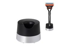 KIBBEH Soporte de afeitar compatible con maquinillas de afeitar Gillette - Soporte de metal de alta calidad con cavidad de drenaje para maquinilla de afeitar, soporte de afeitado para baño, universal