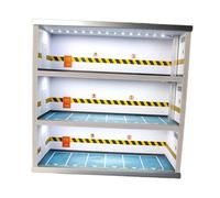 KiBcsLic 1:64 Aparcamiento a Escala Exhibición de Dirama Context Garage Carasse Context, 3 Niveles Diorama Garaje de Vehículos Vitrina para Car de Car, Pared Blanca