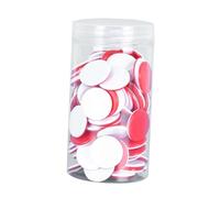 KiBcsLic 100 Fichas de Aprendizaje de Dos Colores, Portátiles para Practicar Matemáticas, Discos de, Marcadores, Fichas de Bingo para Fiestas Infantiles, Rojo Blanco