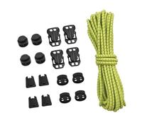 KiBcsLic 17 Piezas Cuerda Elástica Reflectante Cordón Bungee Extensible Redondo con Clips Material Flexible para Ajuste Apto para Mochilas Costura Senderismo, Verde