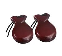 KiBcsLic 2 castañuelas españolas de Madera, Instrumentos de percusión Manual para espectáculos, Clases de música y actuaciones, MarrÓn