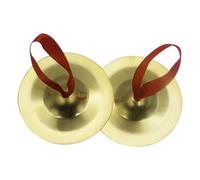 KiBcsLic 2 Piezas Címbalos de Danza Del Vientre Resistente Al Uso Platillos de Digital Acabado Dorado Instrumento Musical para Niños, Gold