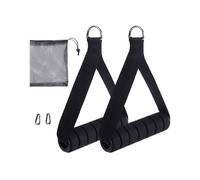 KiBcsLic 2 Piezas Manijas de Ejercicio Empuñaduras Ergonómicas para Bandas Elásticas Accesorios de Agarre Antideslizante Material PP Adecuadas para Ejercicios, Negro