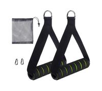 KiBcsLic 2 Piezas Manijas de Ejercicio Empuñaduras Ergonómicas para Bandas Elásticas Accesorios de Agarre Antideslizante Material PP Adecuadas para Ejercicios, Verde