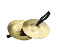 KiBcsLic 2 piezas platillos, platillo crash cobre, platillos baile profesionales, instrumento musical para juegos, actividades y, Oro