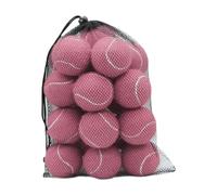 KiBcsLic 20 Pelotas de Tenis de Entrenamiento, Elásticas Y Resistentes Al Desgaste, Ideales para Actividades de Raqueta en Interiores, Rosa Claro