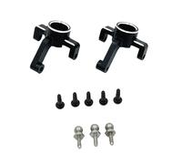 KiBcsLic 2X Manguetas de dirección Delanteras RC 1/24, Copas de dirección Delanteras, Mejora DIY Reforzada para vehículos Todoterreno Wltoys, Camiones y, Negro Y Argentino
