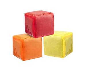KiBcsLic 3 Dados con Bolsillos para Niños, Accesorios Suaves, Cubos de Instrucción Diferenciada.