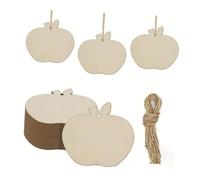 KiBcsLic 30 Piezas de Adornos de Madera Sin Terminar para de Navidad, Multifuncionales.
