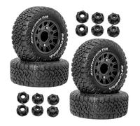 KiBcsLic 4 Piezas de Accesorios Profesionales para modificación de Ruedas y neumáticos RC para 1/10 727, Negro