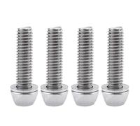 KiBcsLic 4 Piezas Tornillo Vástago Bicicleta Pernos Portabotellas Tornillos de Bici Tornillos Enchufe Fabricación en Acero para Ciclismo Carretera