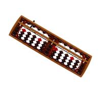 KiBcsLic Abaco Portátil de Plástico Clásico Soroban Juguete Educativo con en y Herramientas para Cálculo Tradicional para Uso Matemático, 13 Varillas Brown