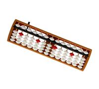 KiBcsLic Abaco Portátil de Plástico Clásico Soroban Juguete Educativo con en y Herramientas para Cálculo Tradicional para Uso Matemático, 13 Varillas Blanco