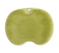 KiBcsLic Alfombrilla para fregar pies en ducha, almohadilla de silicona antideslizante para espalda, herramienta suave para limpiar los pies, Verde