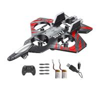 KiBcsLic Avión de Control Remoto de Espuma, Juguete de Avión RC para Niños, Juguete de para Sala de Estar, Césped, Regalo para Niños de 3 años en Adela, Rojo