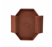 KiBcsLic Bañera para Reptiles con Escalones Diseño Naturalista Bañera para Tortugas Moldeado en una Pieza Recipiente de Agua con Rampa, Marrón+Rojo