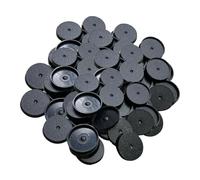KiBcsLic Bases para Miniaturas de Juegos, Figuras de Juego, Accesorios de 25 Mm, de Mesa, Bases Redondas Negras para Juegos de Y Hobby, 100 Uds.