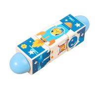 KiBcsLic Bloques de Aprendizaje, Juguete Educativo, Rompecabezas de Madera, Juguete de Motricidad Fina para Niños Pequeños, Cielo