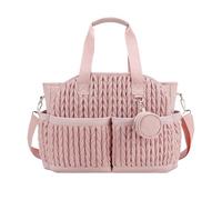 KiBcsLic Bolsa de Pañales de Viaje, Bolsa Cambiadora, Bolsa de Almacenamiento Esencial para Compras Al Aire Libre, Rosa