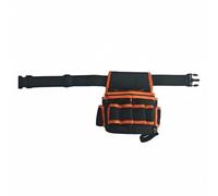 KiBcsLic Bolsa Portaherramientas de Cintura Tela Oxford 600D Riñonera Portaherramientas Impermeable Bolsa de Cintura para Electricista para Electricistas, Negro+Naranja