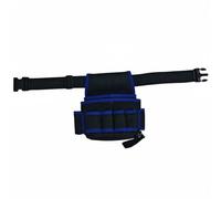 KiBcsLic Bolsa Portaherramientas de Cintura Tela Oxford 600D Riñonera Portaherramientas Impermeable Bolsa de Cintura para Electricista para Electricistas, Negro+Azul