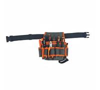 KiBcsLic Bolsa Portaherramientas de Cintura Tela Oxford 600D Riñonera Portaherramientas Impermeable Bolsa de Cintura para Electricista para Electricistas, Gris+Naranja