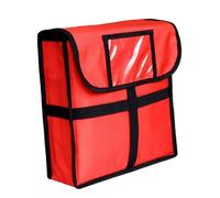 KiBcsLic Bolsa Térmica para Entrega de Pizza Mochila Porta Alimentos Transportadora Aislante de Oxford Impermeable con Ventanilla para Adecuada para, Rojo, Individual