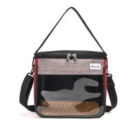 KiBcsLic Bolsa Transporte Hámster Ajustable Transportín Hámster Portátil para Viajes, Red, L