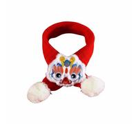KiBcsLic Bufanda para Mascotas Alabaster, Accesorio Festivo, Blanco, S