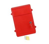 KiBcsLic Buzón de Pared Resistente Fácil de Instalar con y Llave Gran Capacidad y Protección Contra Lluvia Adecuado para Comunidad, Rojo