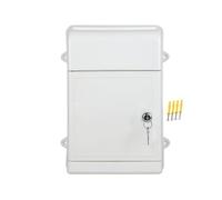 KiBcsLic Buzón de Pared Resistente Fácil de Instalar con y Llave Gran Capacidad y Protección Contra Lluvia Adecuado para Comunidad, Blanco