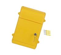 KiBcsLic Buzón de Pared Resistente Fácil de Instalar con y Llave Gran Capacidad y Protección Contra Lluvia Adecuado para Comunidad, Amarillo