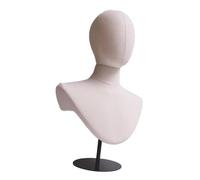 KiBcsLic Cabeza de Maniquí para Exhibición, Soporte para Sombrero, Cabeza de Maniquí para Bufanda, Gafas, Diadema, Base Negra