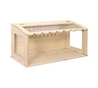 KiBcsLic Caja de Cría para, Gallinero para Codornices, Jaula Apilable de Madera Resistente para Hámsteres, Nido para Codornices, Chinchillas, Codornic, 60cmx30cmx30cm