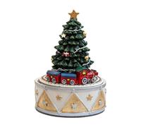 KiBcsLic Caja de Música de Navidad Caja Musical Decorativa Adorno Giratorio Figura de Caballo Centro de Mesa Festivo con Movimiento Rotatorio Adecuado para Do, Tren 10.5x10.5x15cm, Individual