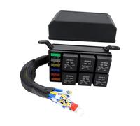 KiBcsLic Caja de Relé 12V para Automóviles Bloque de Fusibles Seguro con Relé Pre-cableado Estructura Robusta de Nylon Y Cobre Adecuada para Coches Lanchas Cam, Style a