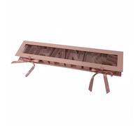 KiBcsLic Caja Regalo con Letras Multiusos Caja de Flores con Ventana Cinta Decorativa Empaque Decorativo para Novios, Bodas, Celebraciones, Rosa