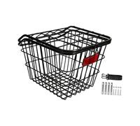 KiBcsLic Canasta para Bicicleta Cesta Trasera Bicicleta Universal Accesorio Ciclismo Material Acero Carbono Robusto Instalación Sencilla Adecuada para Compras, con Tapa