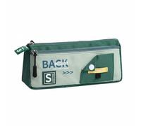 KiBcsLic Cartuchera de Doble Capa Multifuncional Portalápices de Gran Capacidad con Asa Diseño Moderno Estuche Rectangular con Asa para Adolescentes, Muchachos, Verde, Bosque
