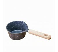 KiBcsLic Cazo con Vertedor Antiadherente Cazo un Asa Ahorra Espacio Menaje, Gris Color Piedra Maifan, 250ml